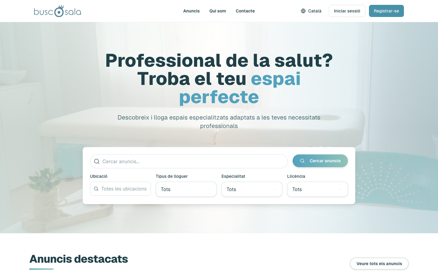 Buscosala, a live event-space rental marketplace built by Kabots